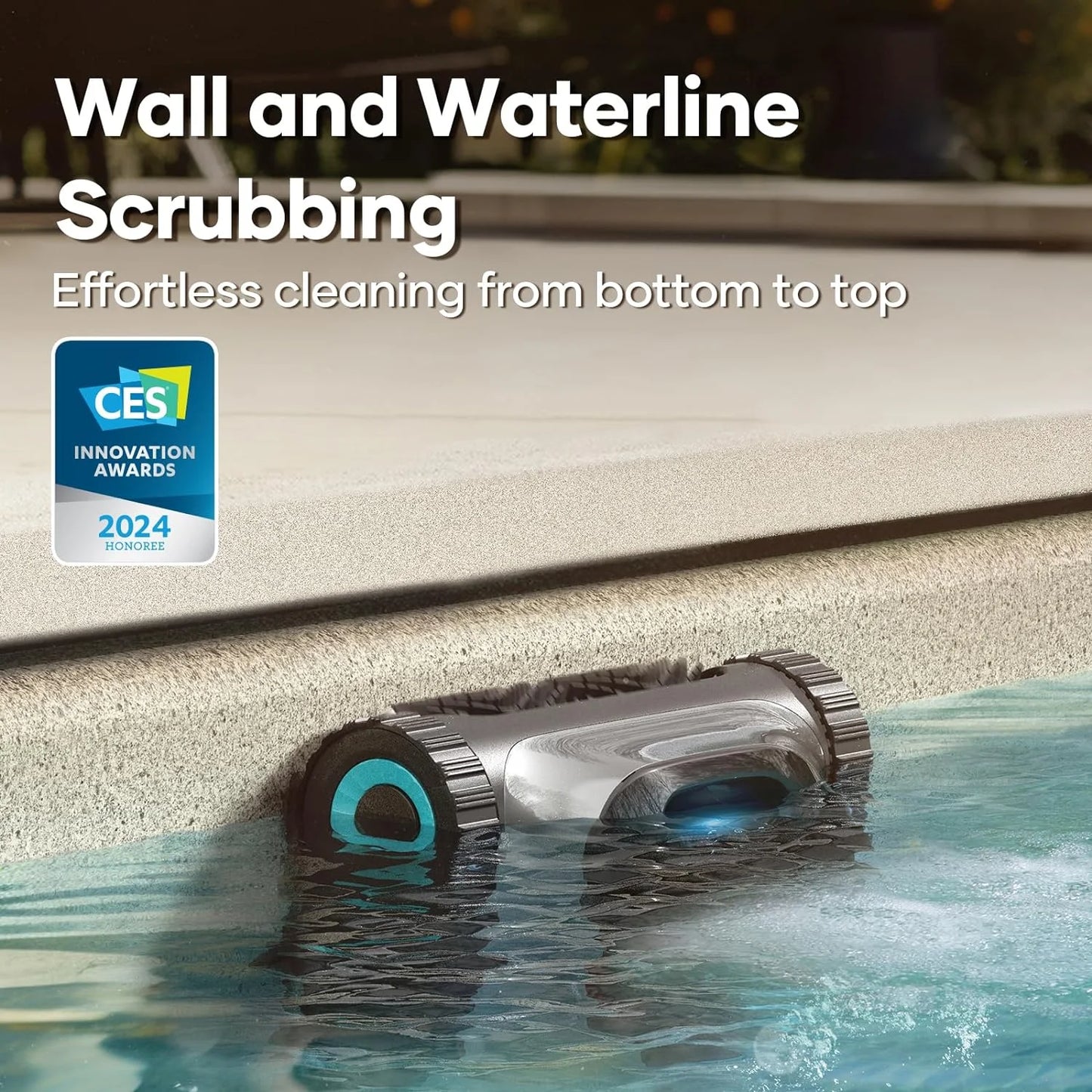 Scuba S1 Cordless Robotic Pool Vacuum Cleaner Pool Robot with Wall Climbing for Inground Pools Floors Walls and Waterlines 2024 CES Award