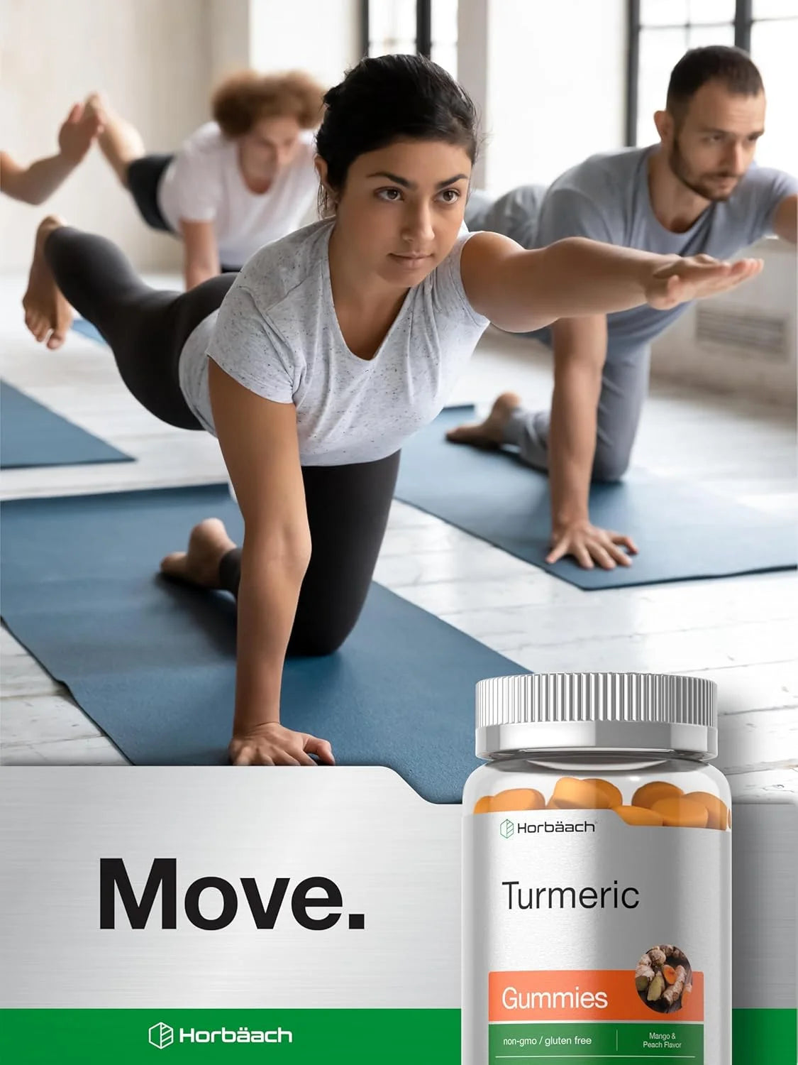 Turmeric Curcumin with Ginger Gummies | Mango & Peach Flavor for Men and Women | by