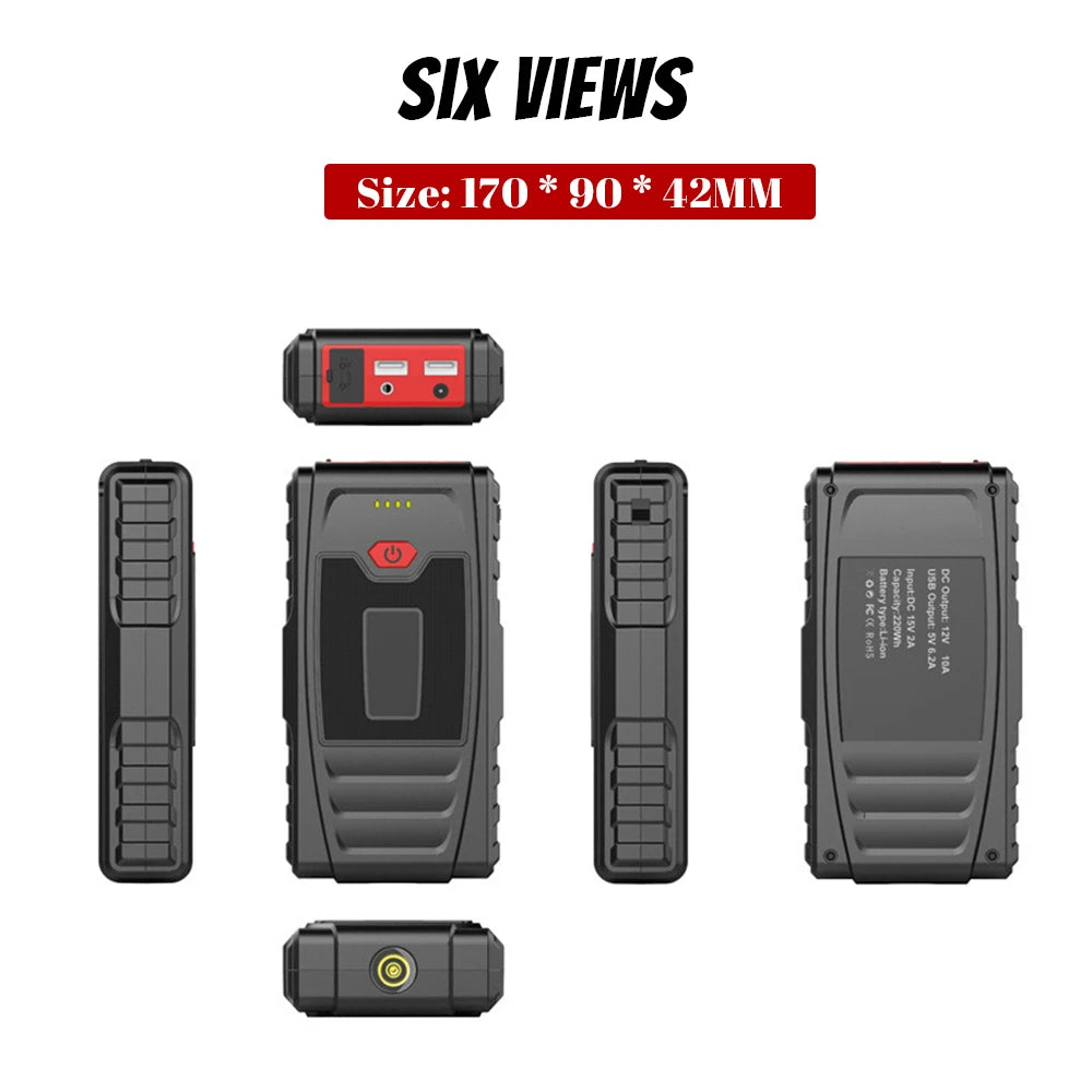 Car Jump Starter Power Bank 30000Mah Portable Booster Charger 600A Powerful Car Battery Auto Starting Device Emergency Starter