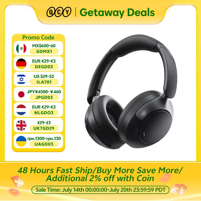 H3 Pro ANC Wireless Headphone 50Db Noise Canceling Hi-Res Spatial Audio Earphone with LDAC Bluetooth 5.4 over Ear Headset