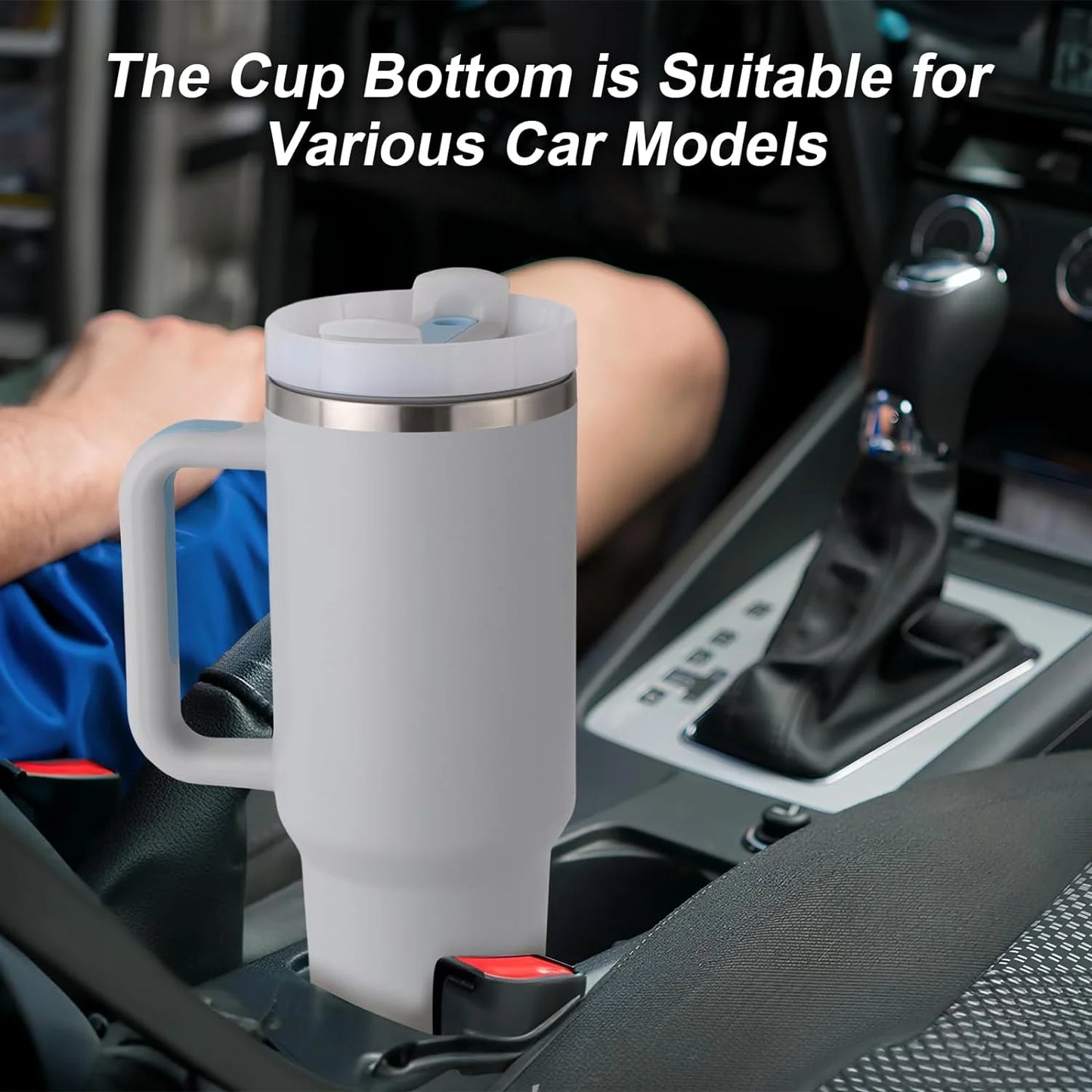 40 Oz Tumbler with Handle and Straw, Travel Mug for Car, 2-In-1 Lid Stainless Steel Tumblers
