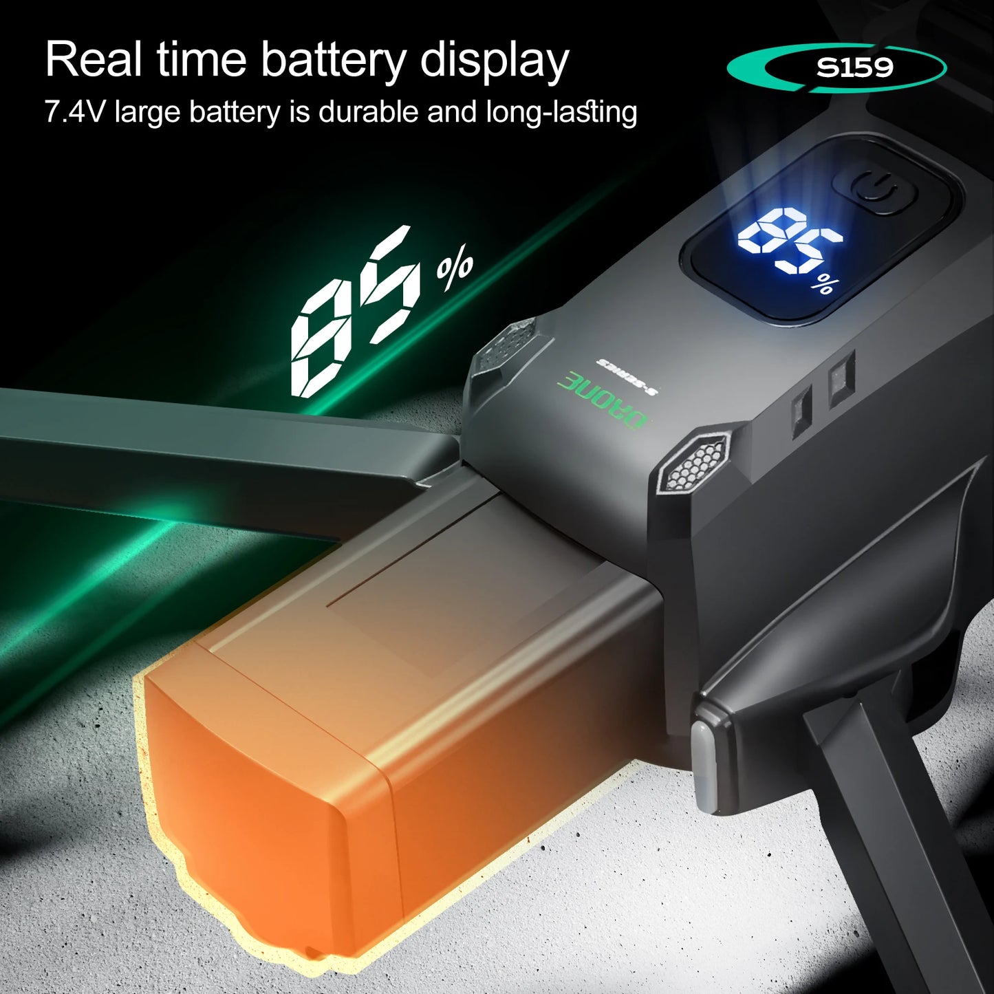 2025 Long-Endurance (2Batteries 45Min) GPS Drone Dual Cameras 5.9In LCD Remote Controller Brushless Motor Quad Obstacle Avoidanc