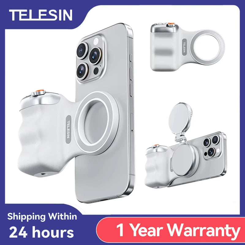 Magnetic Phone Camera Shoot Hand Grip Phone Holder Shooting Aid Remote Control Handle for Iphone HUAWEI SAMSUNG Phone