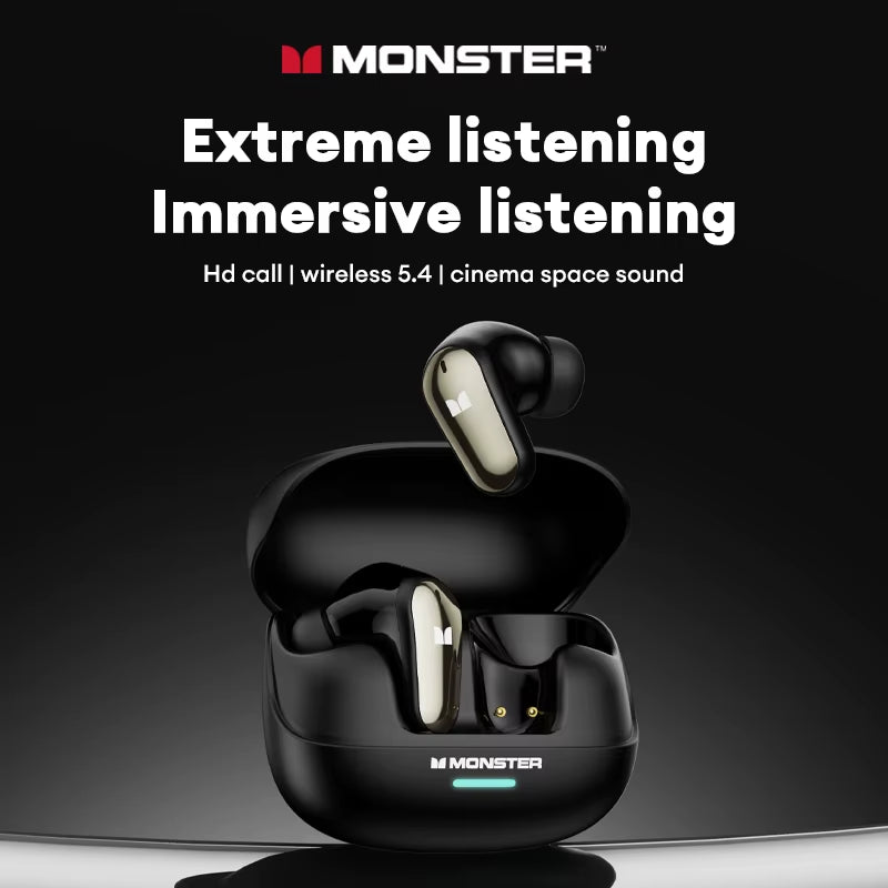 MQT52 Wireless Bluetooth 5.4 Earphones Long Battery Life Gaming Headphones Dual Mode HIFI Stereo Sound Headset with Mic