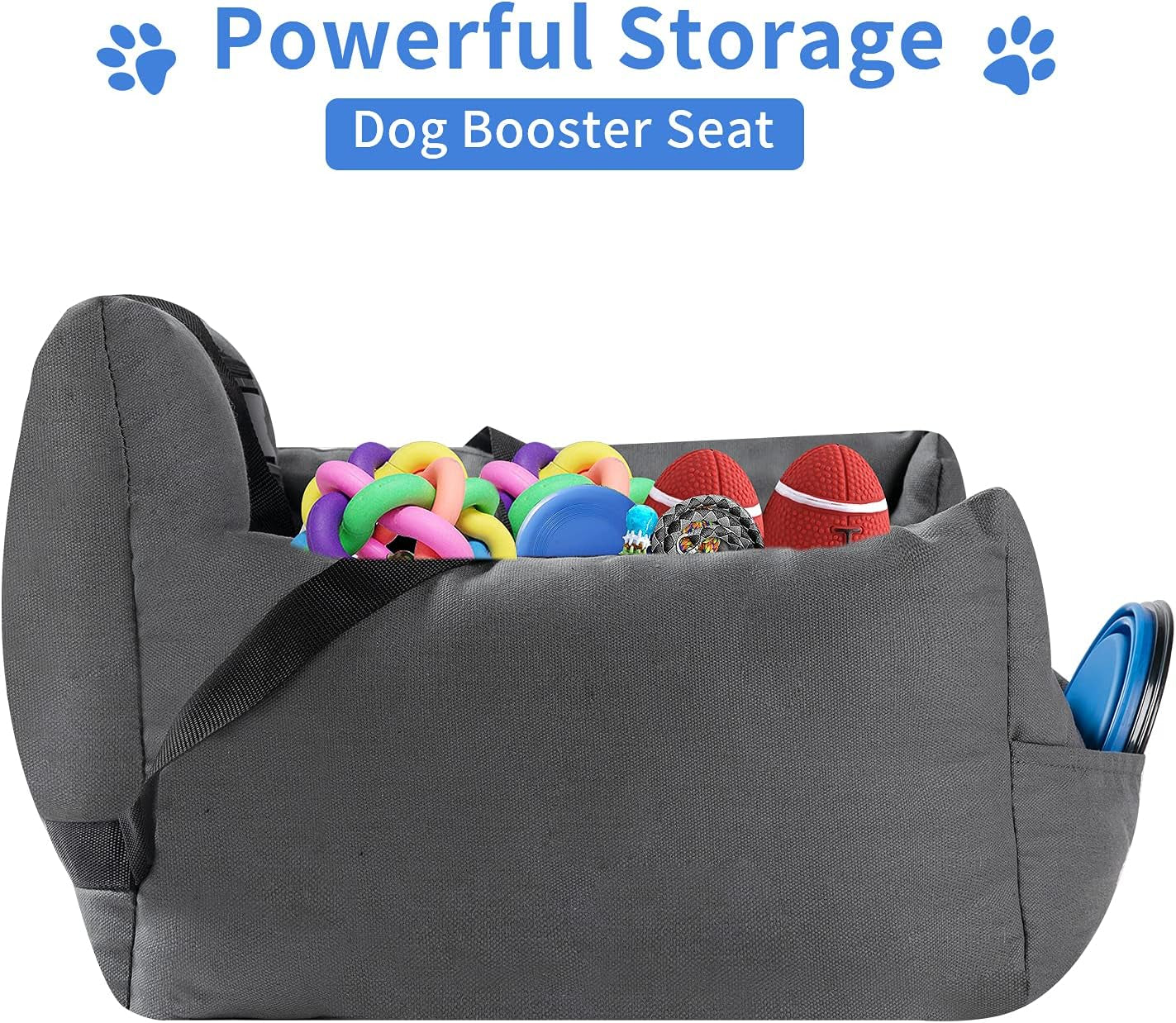 Dog Car Seat,Pet Booster Seat Dog Bed Pet Travel Safety Car Seat with Storage Pocket for Small Dogs or Cats