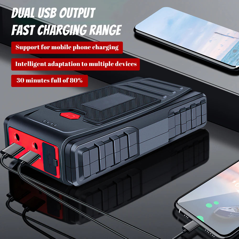 Car Jump Starter Power Bank 30000Mah Portable Booster Charger 600A Powerful Car Battery Auto Starting Device Emergency Starter