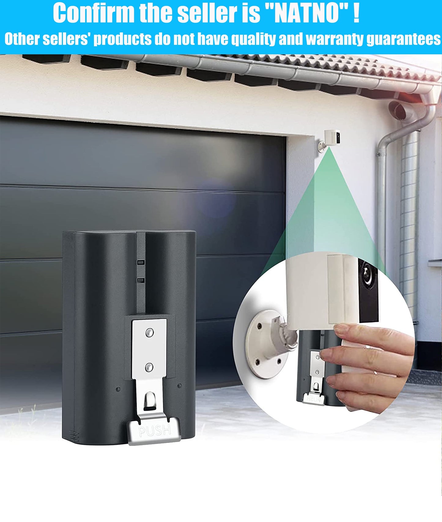 2-Pack 6040Mah Rechargeable 3.65V Battery Compatible with Video Rings Doorbell Camera Battery for 2/3/3Plus/4 Spotlight Camera, Stick up Camera and Peephole Camera