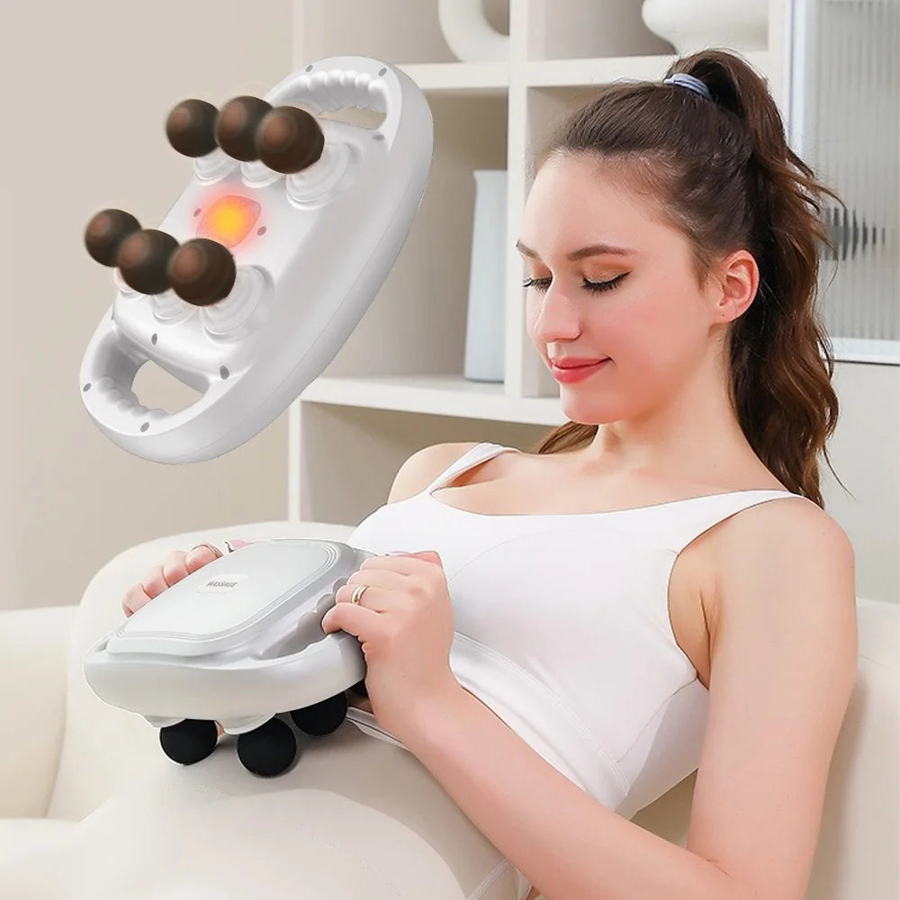 Handheld Deep Tissue Massagers Percussion Massage Gun 6-Head Back Massager for Muscle Relaxation in Back Leg Neck Shoulder Body