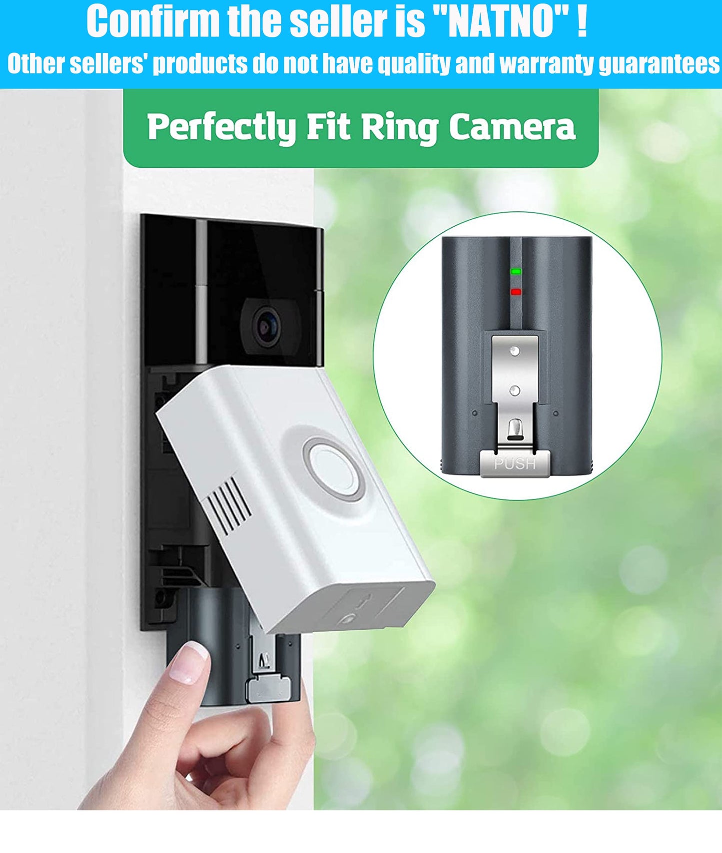 2-Pack 6040Mah Rechargeable 3.65V Battery Compatible with Video Rings Doorbell Camera Battery for 2/3/3Plus/4 Spotlight Camera, Stick up Camera and Peephole Camera