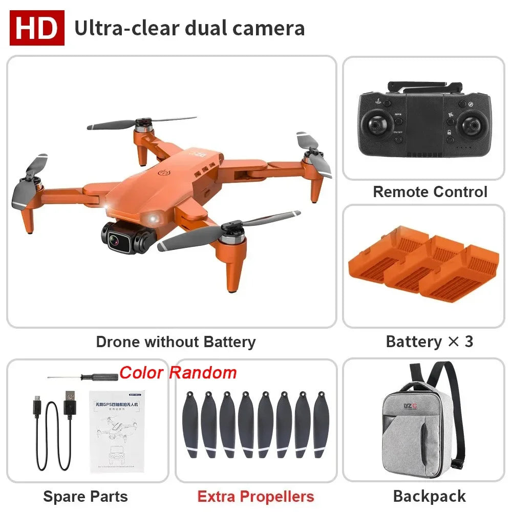 L900 Pro Drone 4K Professional 5G GPS HD Dual Camera Brushless Foldable Quadcopter 1.2KM RC Distance Drone Toy for Adults