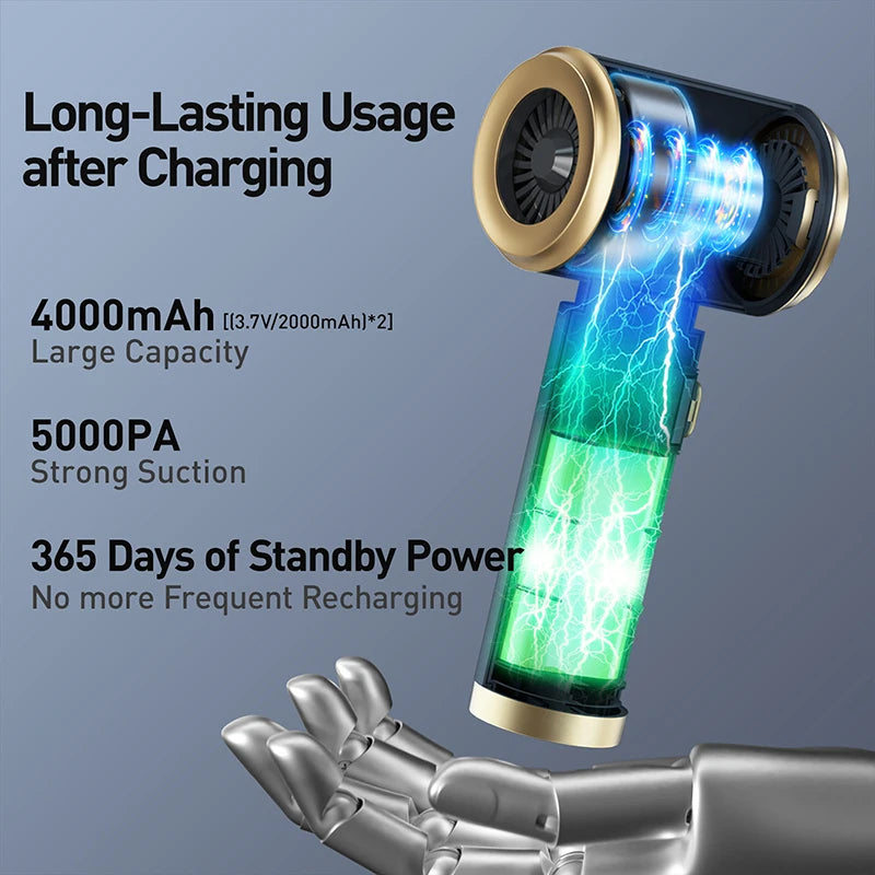 Car Vacuum Cleaner Mini Portable Wireless Vacuum Cleaner Powerful Cleaning Machine for Car Home Cleaning Handhled Vacuum Cleaner
