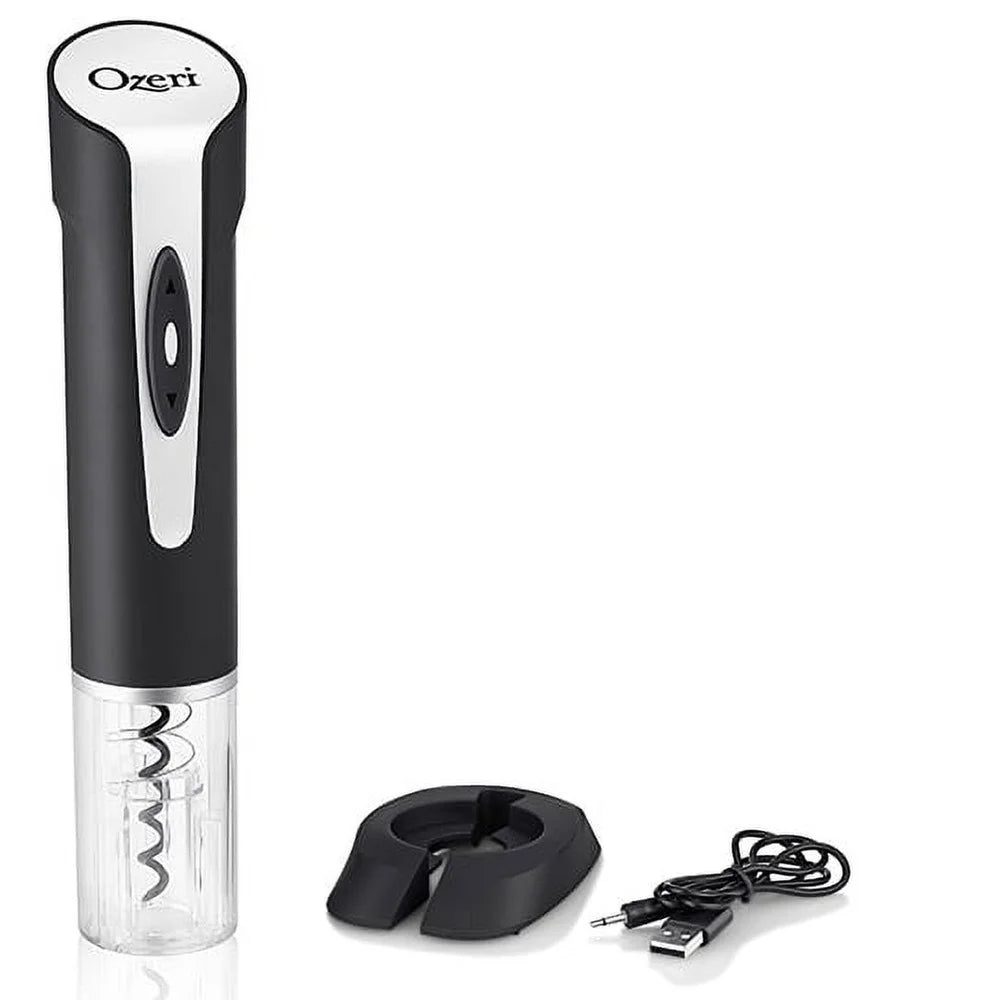 Cordless Electric Wine Bottle Opener with Foil Cutter Lithium Battery Ergonomic Design Lightweight Motor Torque Preservation
