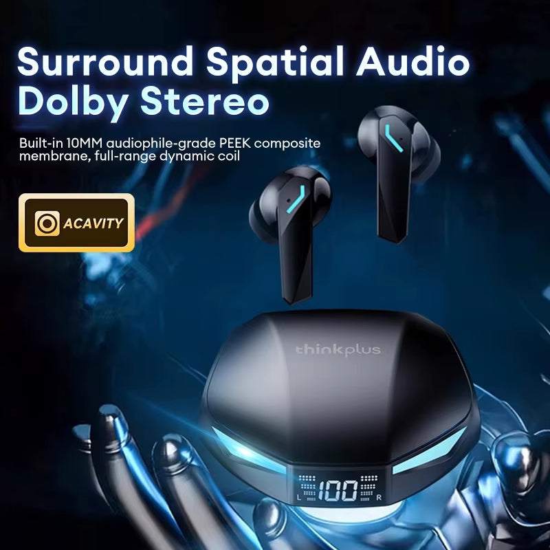GM2 PRO MAX Bluetooth 5.4 Wireless Earphones LED Digital Display Waterproof Sport Earbuds Noise Cancelling Gaming Headset