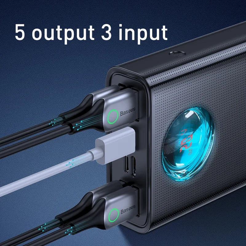 Power Bank 30000Mah 65W PD3.0 Quick Charging 3.0 FCP SCP Portable External for Iphone 14 12 13 Laptop Tablet Power Bank