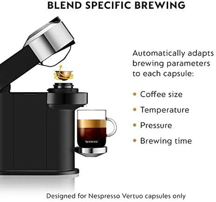 Vertuo Next Deluxe Coffee and Espresso Machine by De'Longhi, Chrome