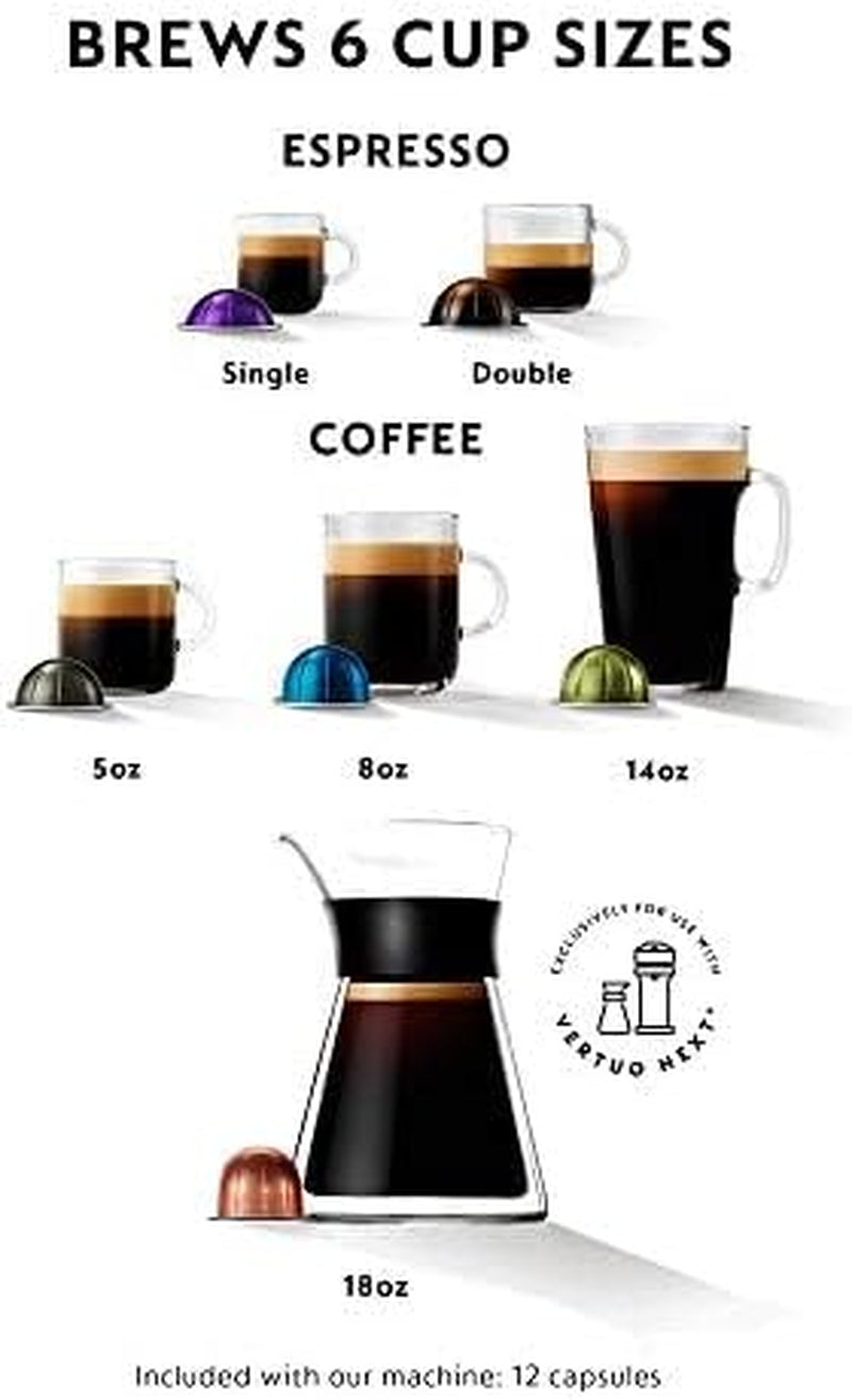 Vertuo Next Deluxe Coffee and Espresso Machine by De'Longhi, Chrome