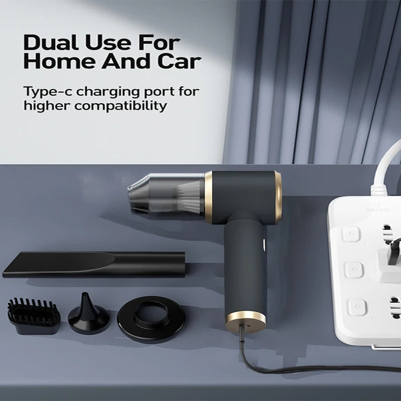 Car Vacuum Cleaner Mini Portable Wireless Vacuum Cleaner Powerful Cleaning Machine for Car Home Cleaning Handhled Vacuum Cleaner