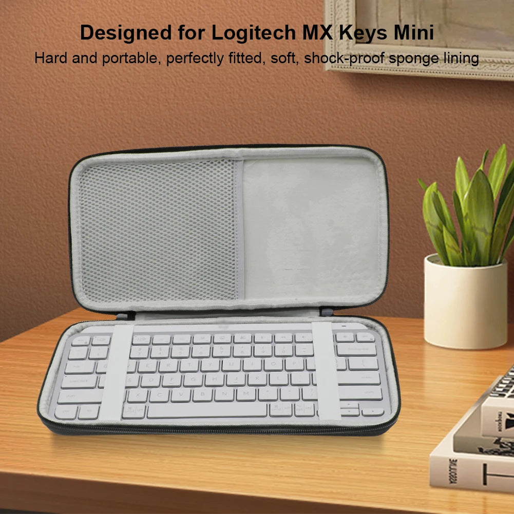Protective Storage Bag Illuminated Keyboard Travel Carrying Bag Storage Case for Logitech MX Keys Mini Wireless Keyboard