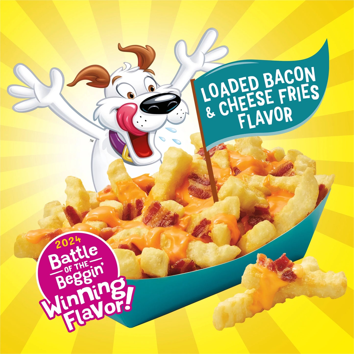 (2 Pack) Beggin’ Loaded Bacon and Cheese Fries Flavor Treats for Dogs