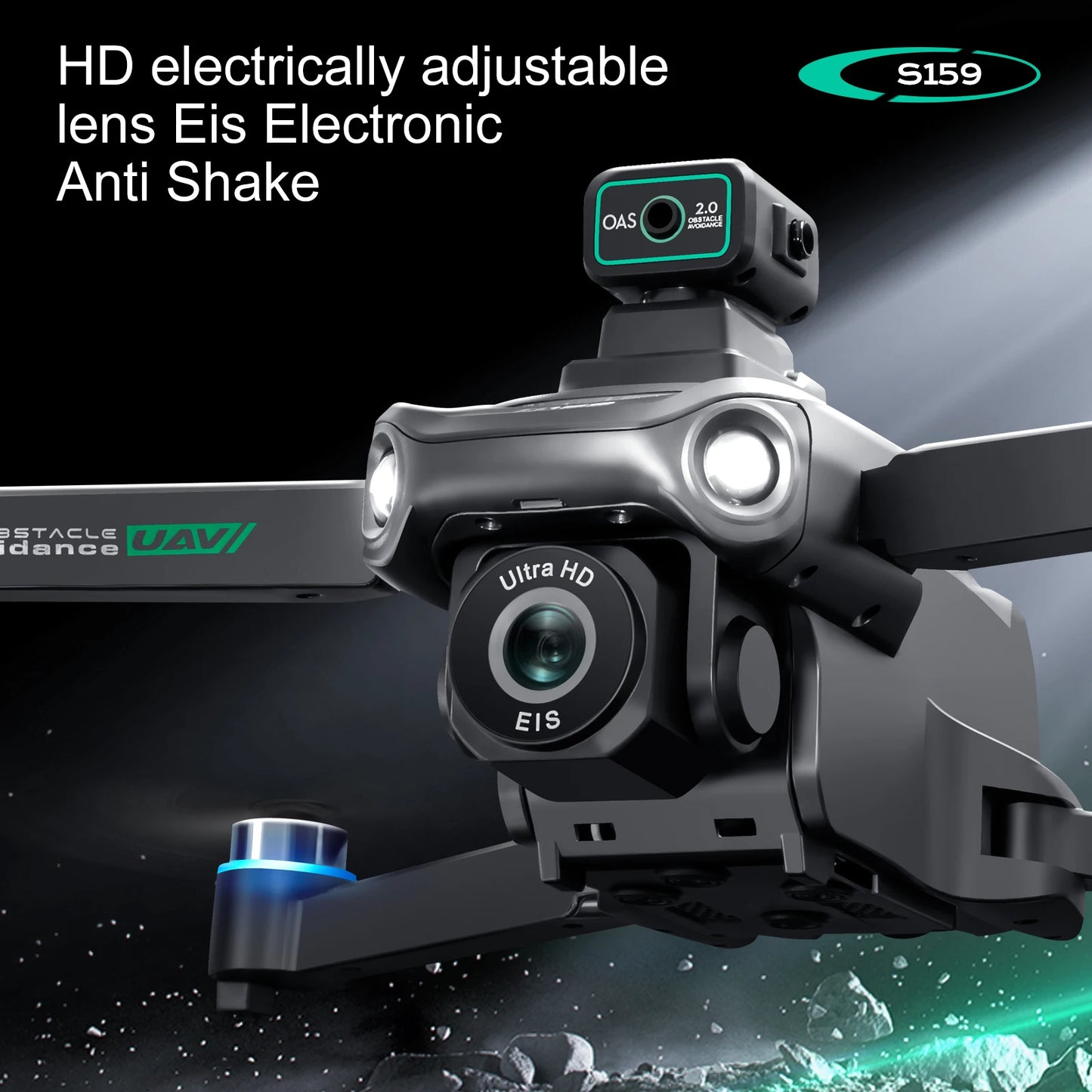 2025 Long-Endurance (2Batteries 45Min) GPS Drone Dual Cameras 5.9In LCD Remote Controller Brushless Motor Quad Obstacle Avoidanc