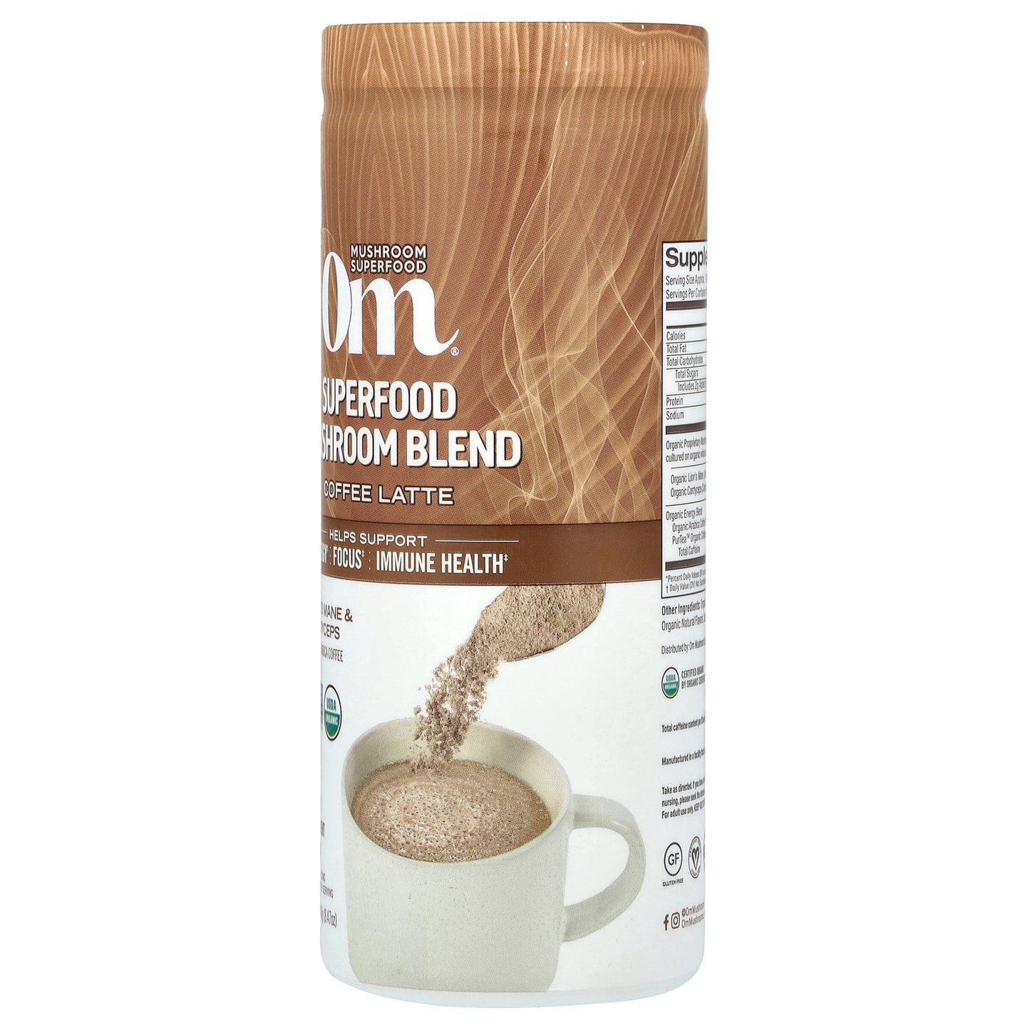 Om - Mushroom Coffee Latte Blend - 8.47 Oz.
