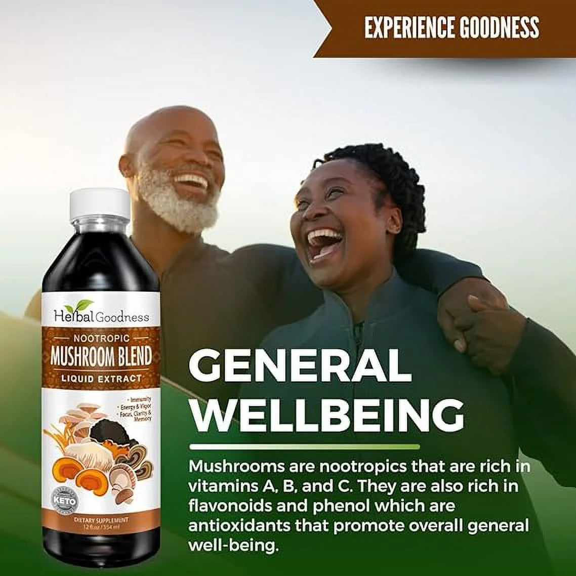 Mushroom Supplements Blends Liquid Extract with Reishi, Lion'S Mane, Chaga, Turkey Tails - Organic Lions Mane Nootropic Brain Supplements for Memory and Focus - 12Oz |