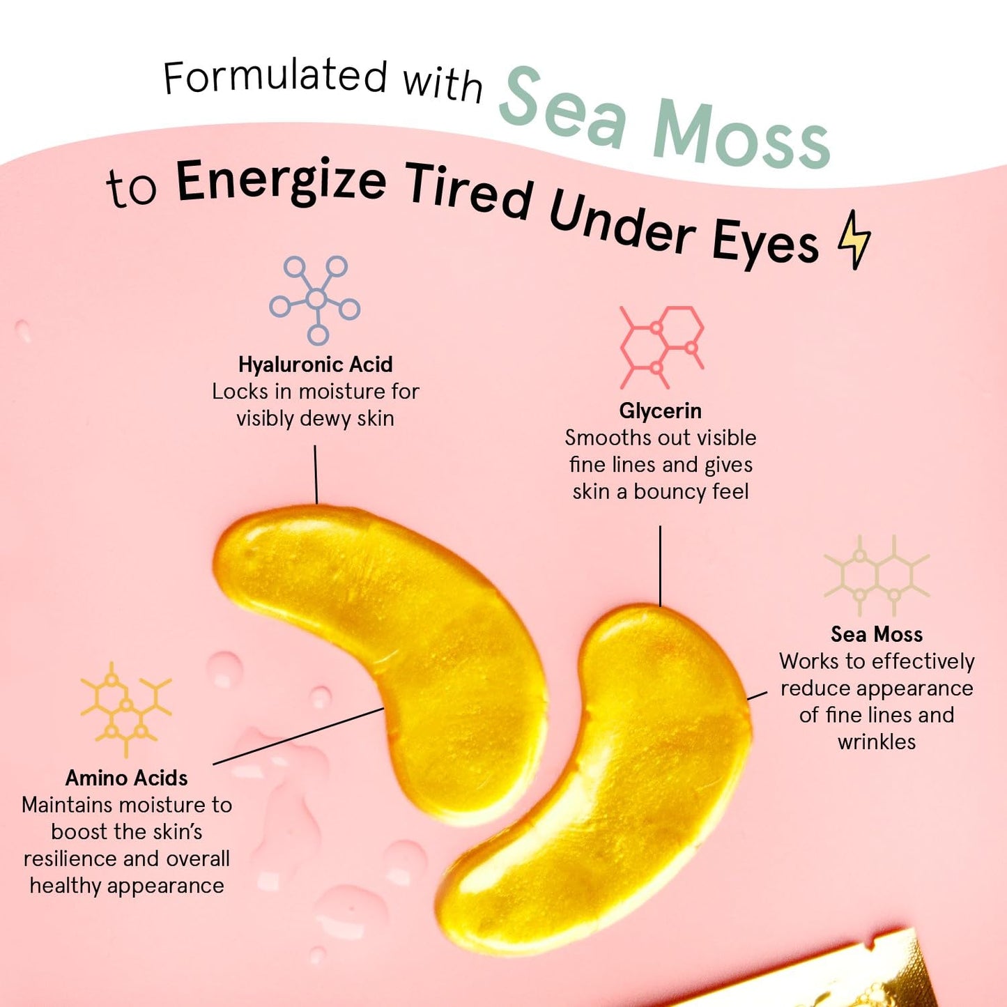 Under Eye Mask - Dark Circles, Puffiness, Wrinkles - Vegan Eye Patches(48 Pairs)