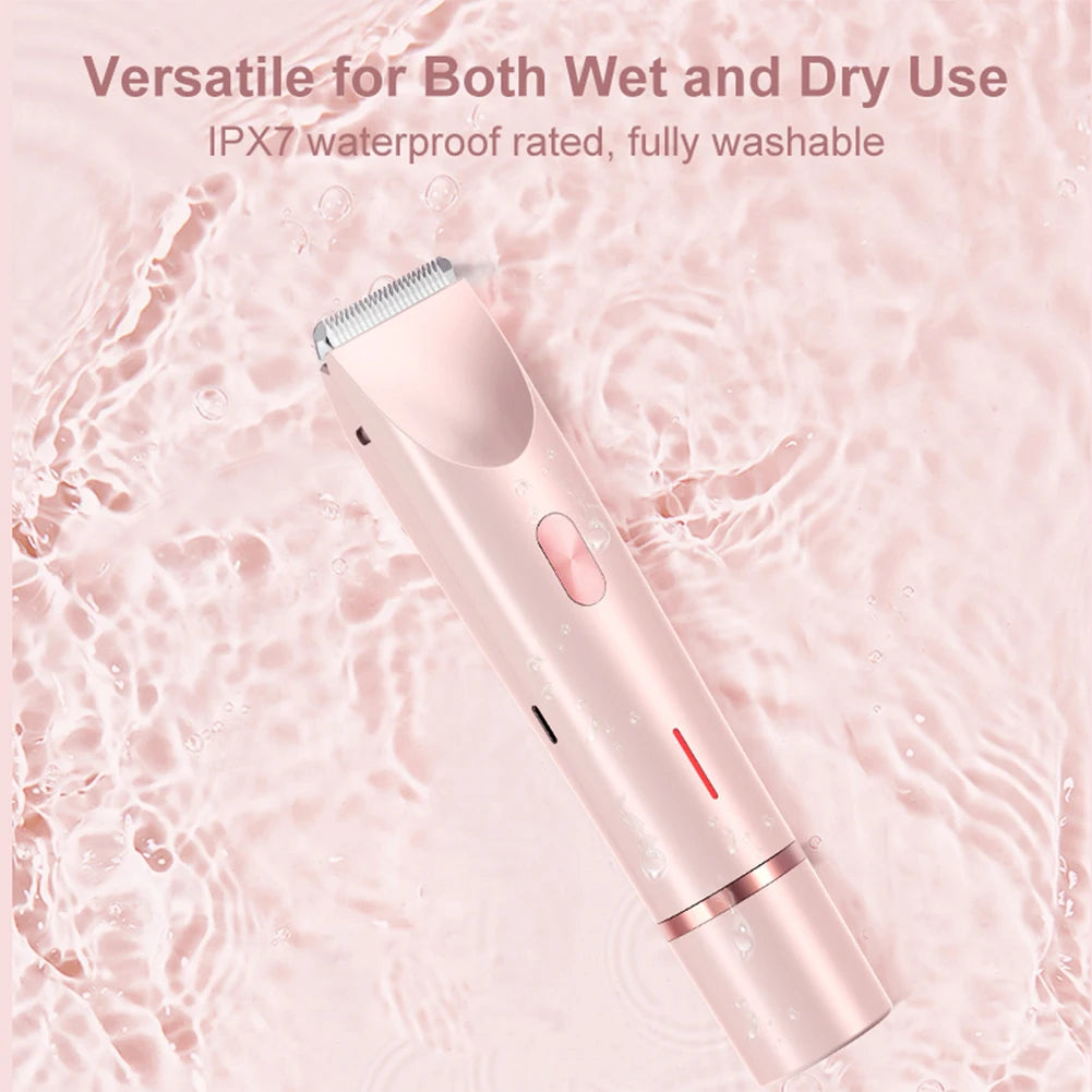 Electric Razor Woman Shaver Dual Head Electric Hair Clipper Women Mustache Epilator Leg Bikini Body Hair Trimmer for Pubic Legs
