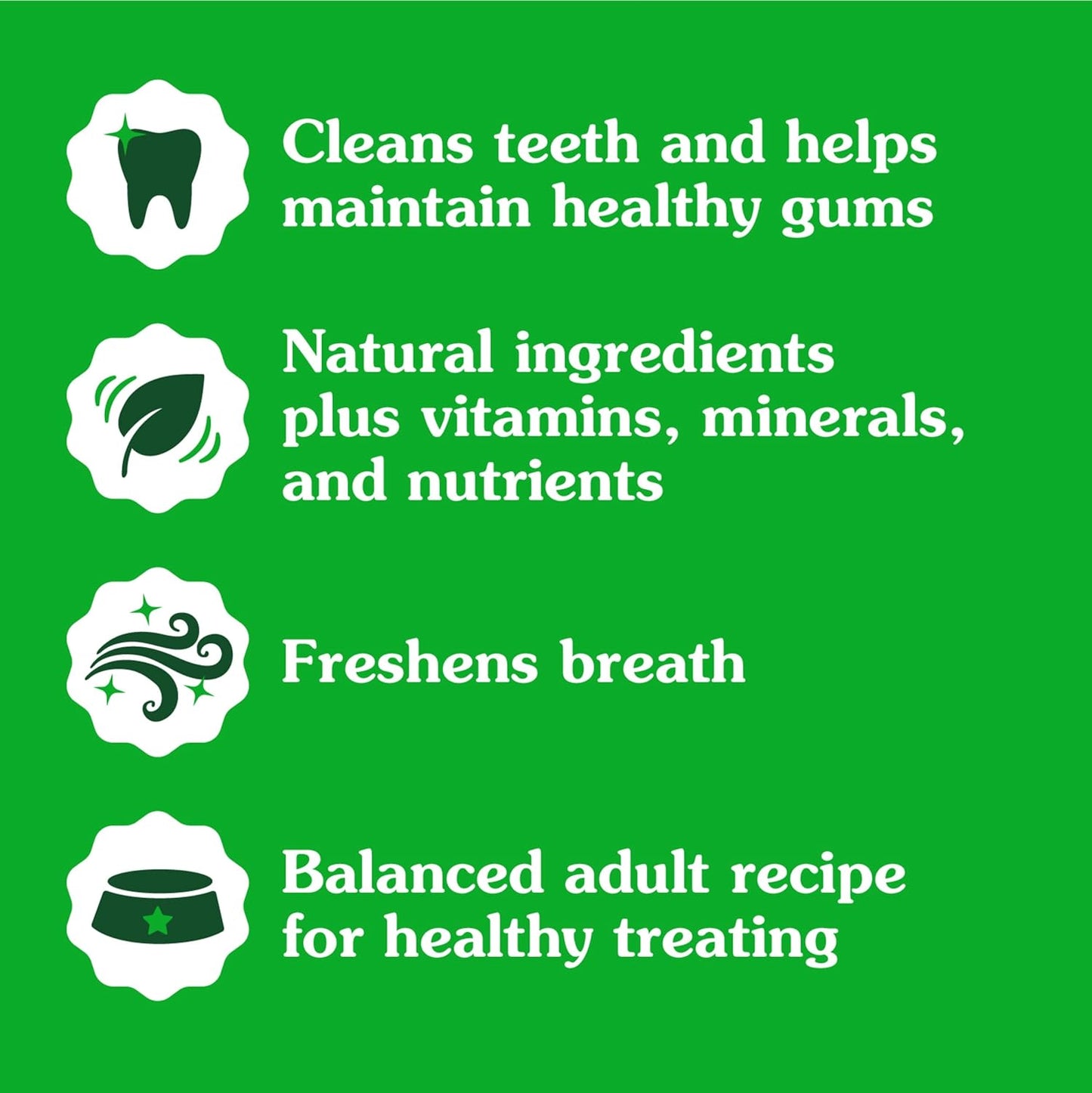 Original Regular Dental Dog Treats, (4) 18 Ct Packs (72 Treats Total)