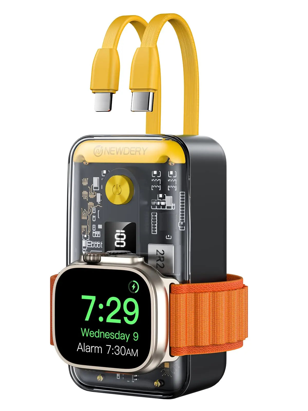 10000Mah Portable Charger for Apple Watch,Iphone,Samsung Power Bank Built-In Cables PD 20W Fast Charging Battery Pack
