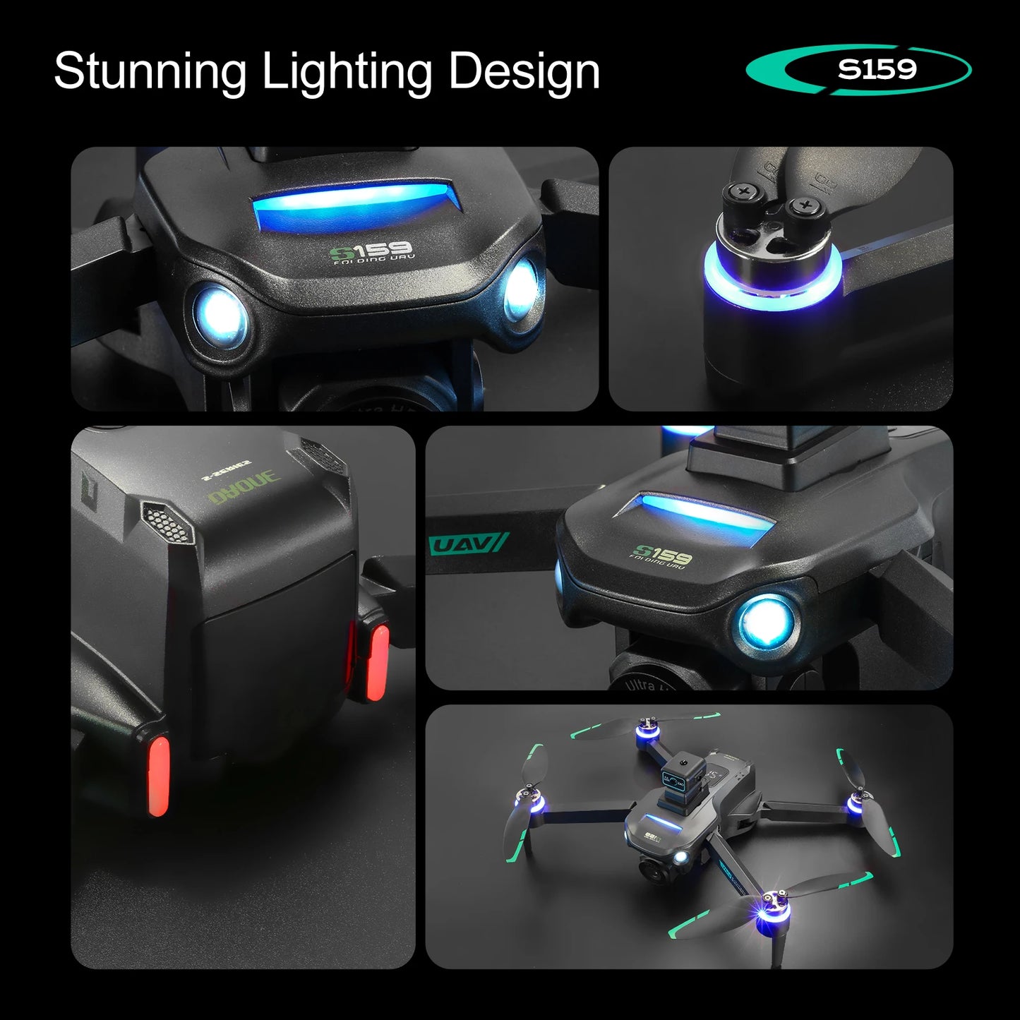 2025 Long-Endurance (2Batteries 45Min) GPS Drone Dual Cameras 5.9In LCD Remote Controller Brushless Motor Quad Obstacle Avoidanc