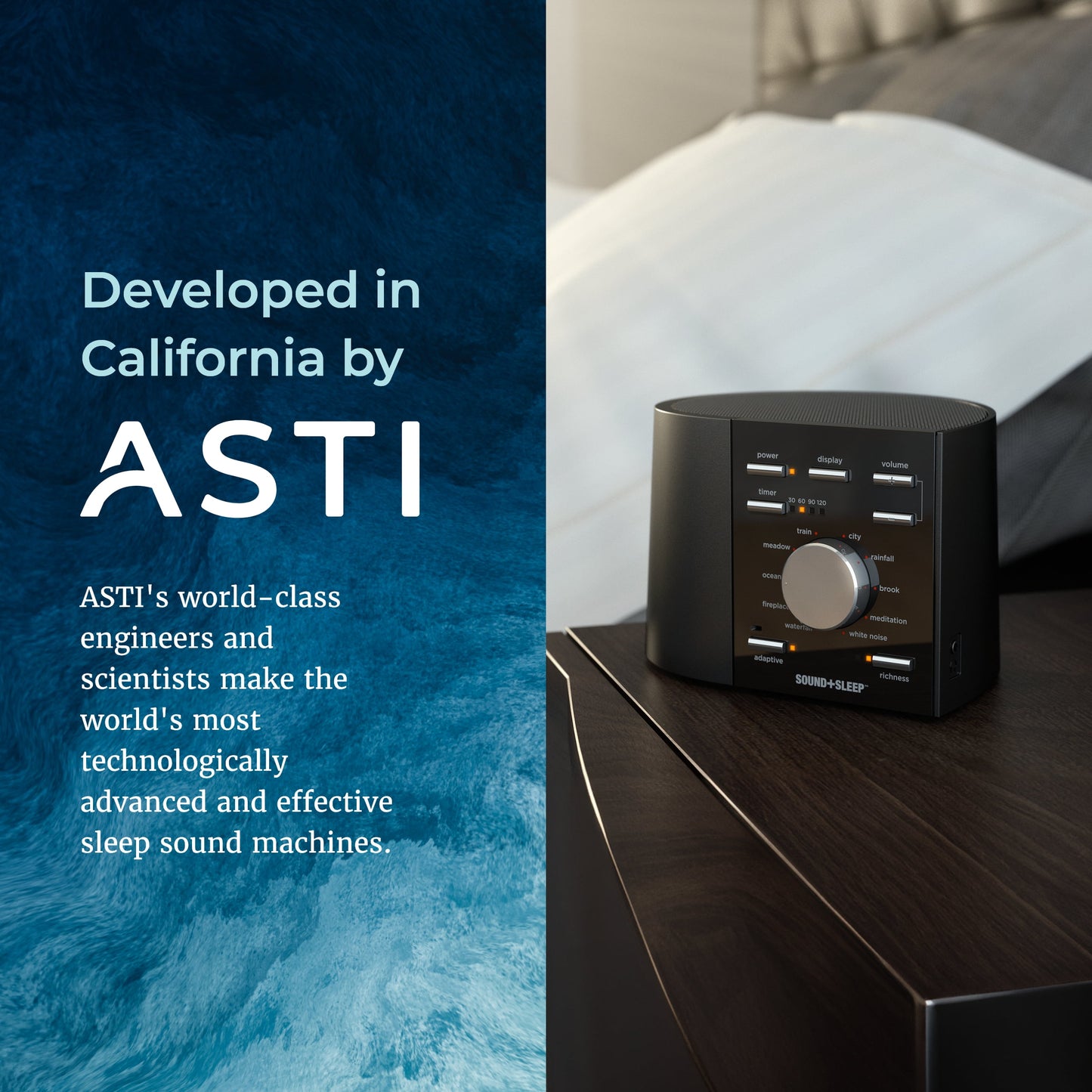 Sound + Sleep Noise Machine - White Noise Machine - Non-Looping Environmental/Nature Sounds for Sleep & Relaxation - with Sleep Timer & Headphone Jack - Black