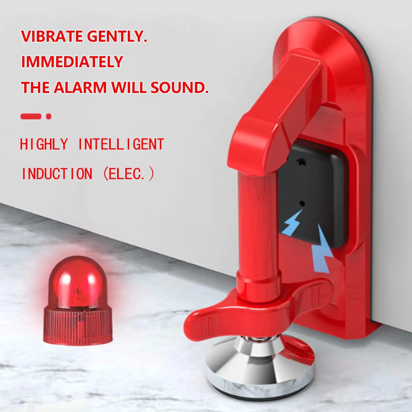 Portable Alarm Door Stopper Portable Door Lock Travel anti Theft Door Blocker Door Stoppers Security Alarm Wedge No Drill Safety