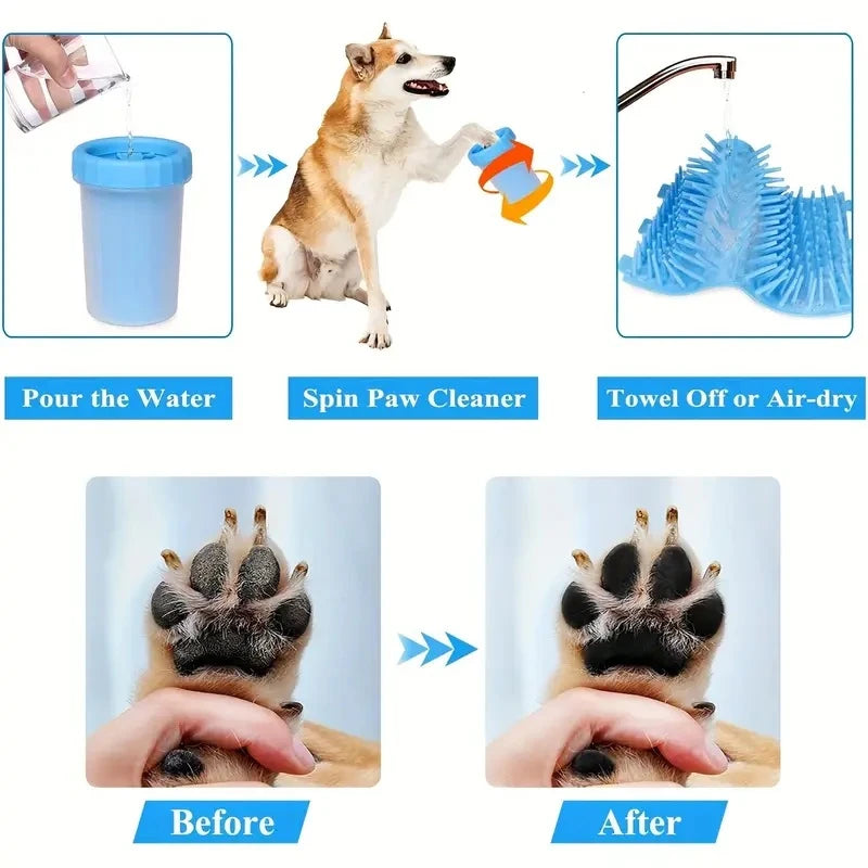 Portable Pet Foot Washer - 1Pc Dog Foot Cleaning Cup for Mud Removal, Easy & Efficient Pet Paw Cleaning Tool, Portable Design Fo