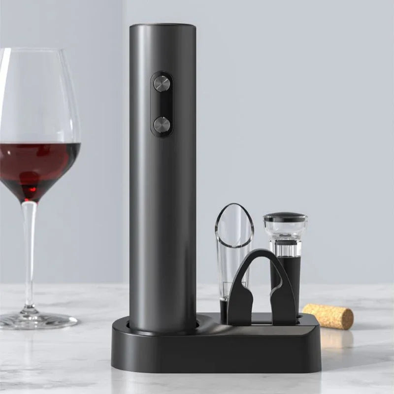Electric Wine Bottle Opener Wine Pourer Automatic Red Wine Beer Opener Vacuum Bottle Stopper Base Kitchen Tools Kitchen Tools