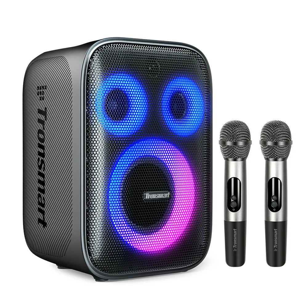 Halo 200 Speaker Bluetooth Speaker with 3 Way Sound System, 120W, Built-In/Wired Mic, Guitar Input, APP Control