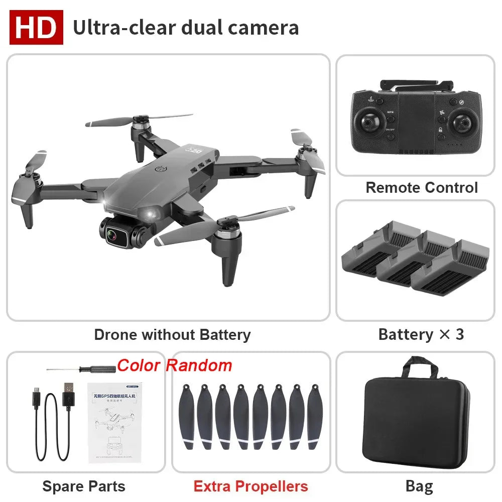 L900 Pro Drone 4K Professional 5G GPS HD Dual Camera Brushless Foldable Quadcopter 1.2KM RC Distance Drone Toy for Adults