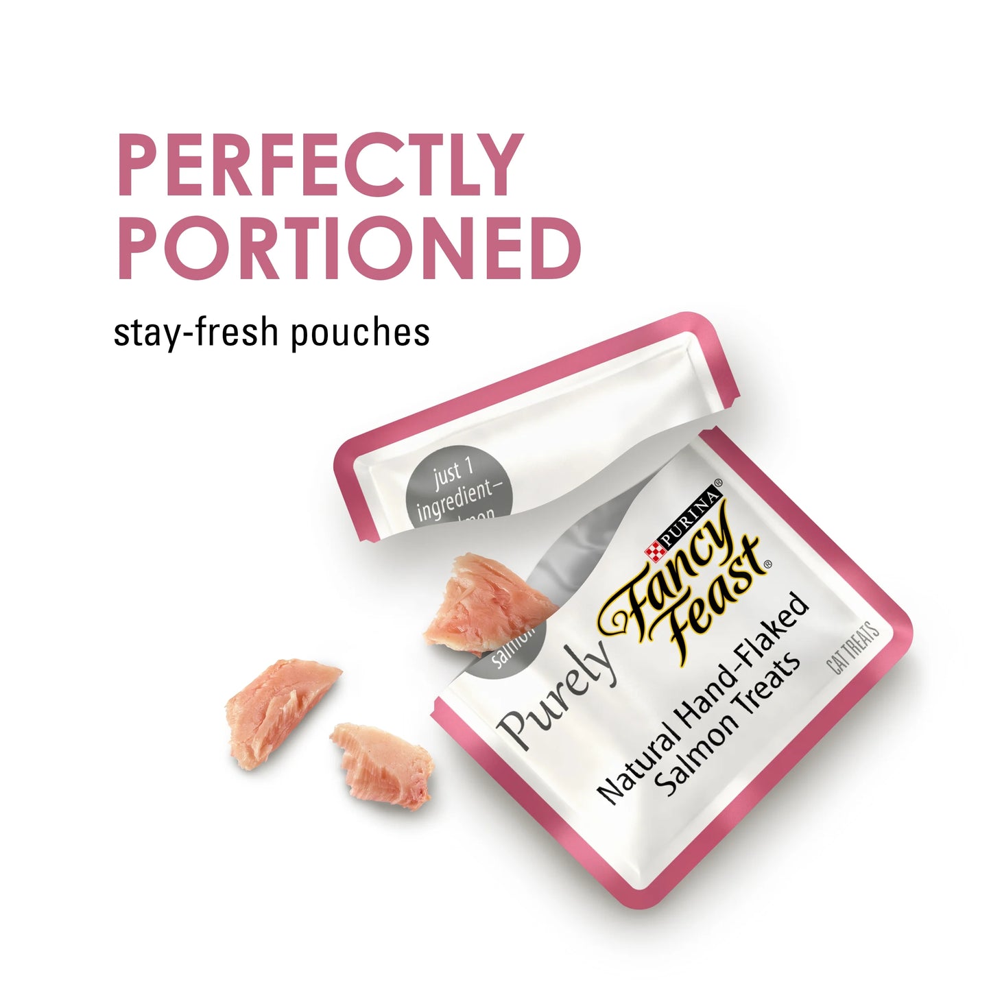 Purina Purely, Lickable Wet Cat Treats, Salmon, (5) 10 Ct Pouches