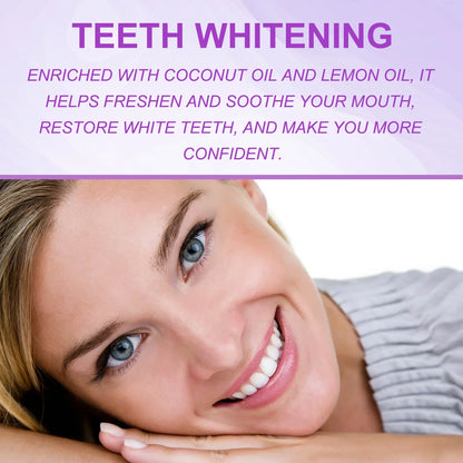 14Pcs Teeth Whitening Strips Purple Oral Fresh Breath Remove Yellow Cleaning Dental Bleaching Tooth Whitener Patches