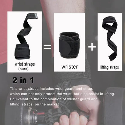 1 Pair Weight Lifting Straps with Padded Wrist Wraps Gym Exercise Deadlift Straps Anti-Slip Weightlifting Straps for Men Women