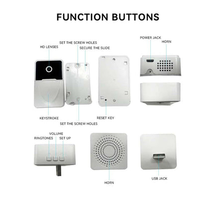 Wireless Security Wifi Smart Doorbell Intercom Video Camera Bell Chime Door Ring