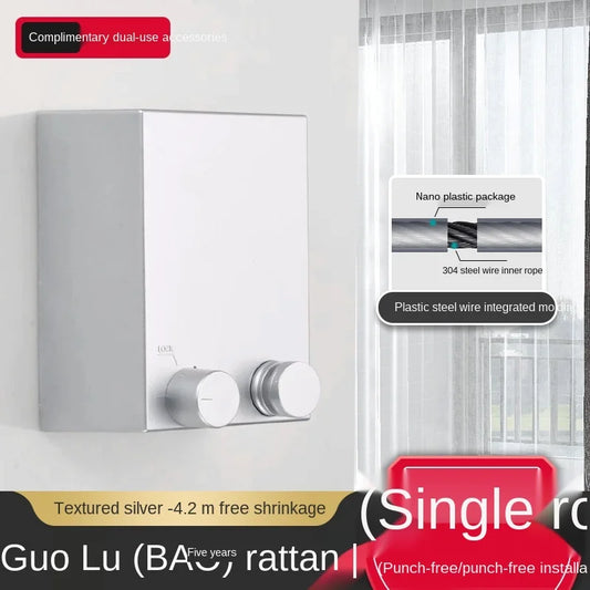 Invisible Clothesline Punch-Free Retractable Clothes Hanger Wire Indoor Air Clothes Shrink Clotheslinebalcony Clothes Fantastic