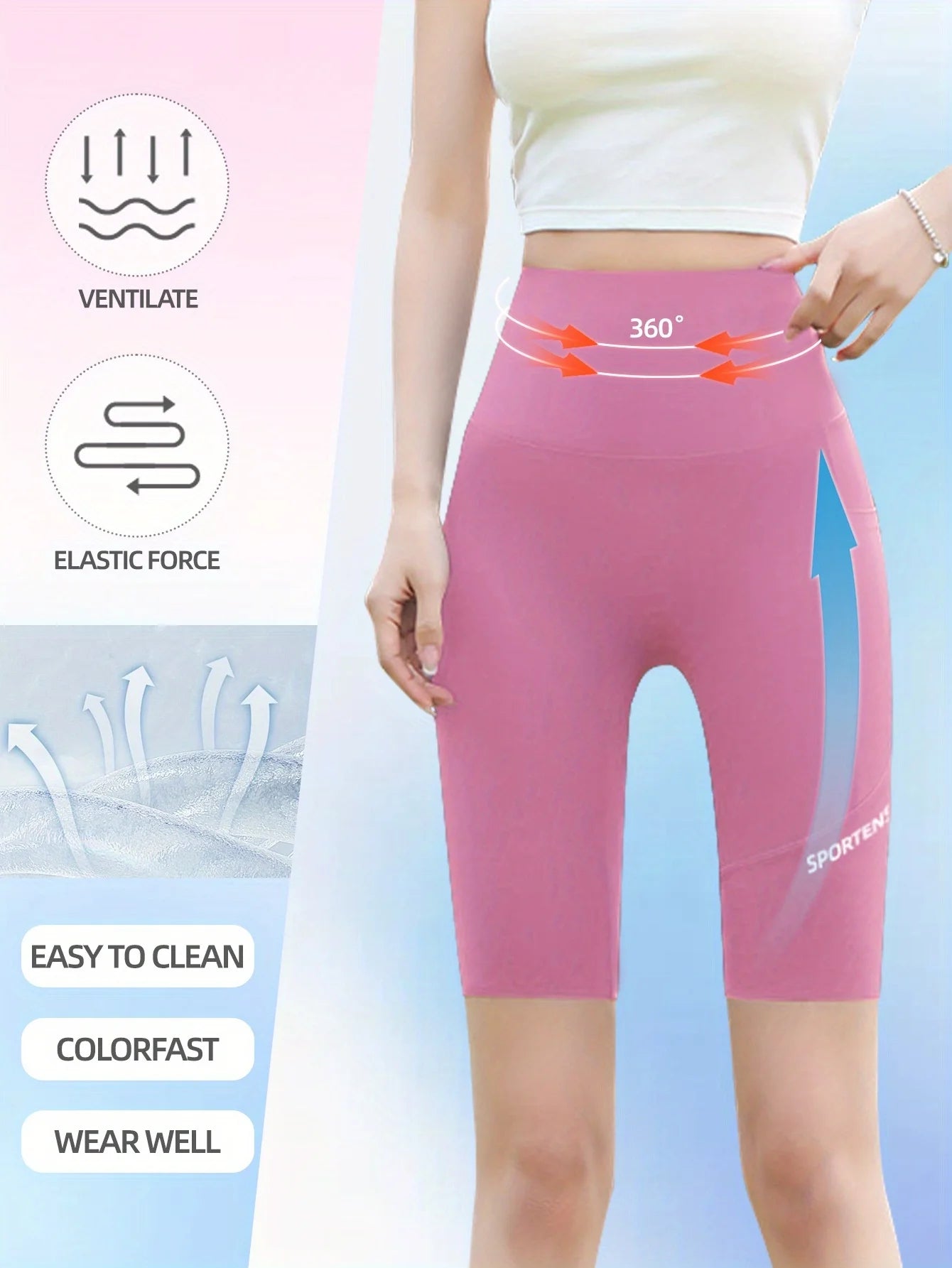 3PC Set Sports Wear Pockets High Waist Lifts Buttocks Lady Bubble Butt Yoga Pants Athletic Korea Jogging Scrunch Shorts