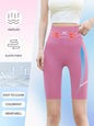 3PC Set Sports Wear Pockets High Waist Lifts Buttocks Lady Bubble Butt Yoga Pants Athletic Korea Jogging Scrunch Shorts