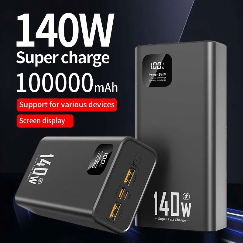 Xiaomi 140W 100000Mah High Capacity Power Bank Super Fast Charging Power Bank Portable Battery Charger for Iphone Samsung Huawei