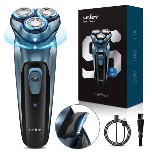 Electric Razor for Men Foil Shaver with 3-Blade Edge Shaving Area, 7500 RPM High Speed Motor Digital Power Display Mens El
