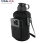 Half Gallon Water Bottle with Neoprene Sleeve Storage Pocket Carry Strap BPA Free 68Oz Portable Hydration Jug Adults