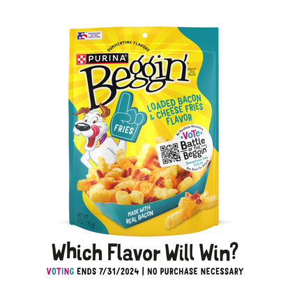 (2 Pack)  Beggin’ Loaded Bacon and Cheese Fries Flavor Treats for Dogs
