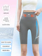 3PC Set Sports Wear Pockets High Waist Lifts Buttocks Lady Bubble Butt Yoga Pants Athletic Korea Jogging Scrunch Shorts