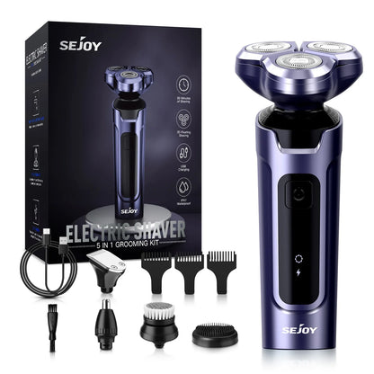 3 in 1 Multifunction Mens Electric Shaver Powerful Beard Nose Hair Trimmer Shaving Machine Electric Razor Waterproof